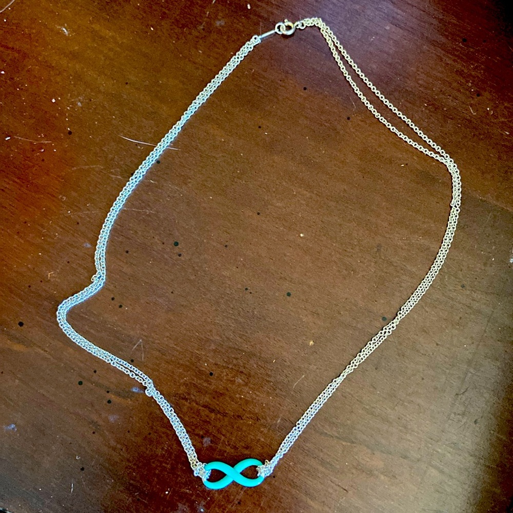 Tiffany & Co Infinity Blue Enamel Necklace
